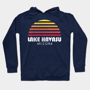 Lake Havasu Retro Vintage Style Distressed Sunset Hoodie